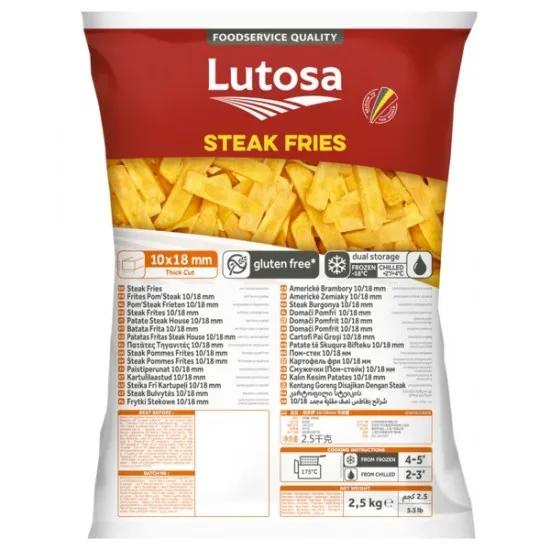 Lutosa 10/18 Steak Cut Chips, 1x2.5kg