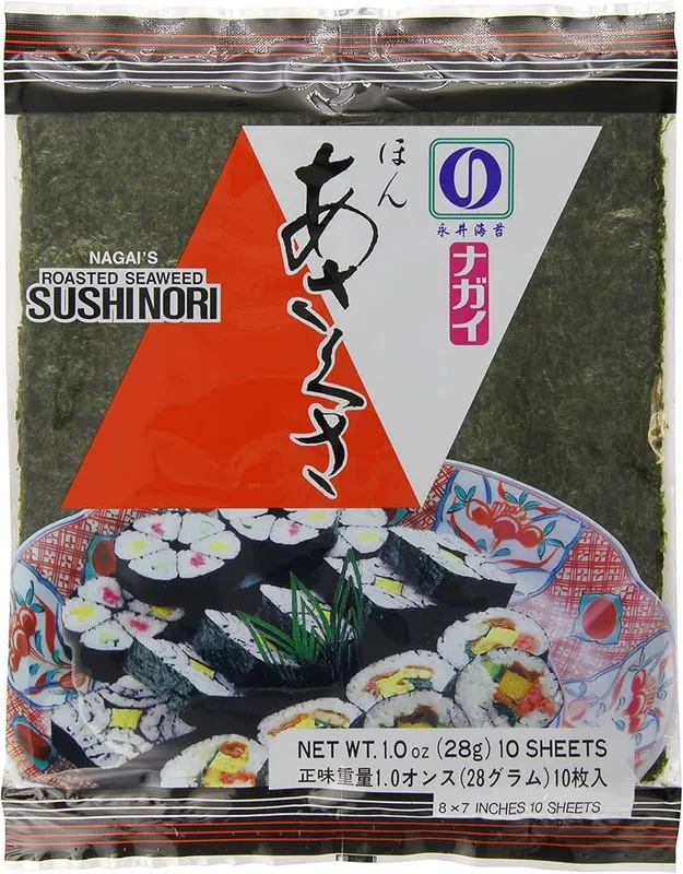Nagai's Roasted Seaweed Sushi Nori Sheet Full, 1x10pcs 28g