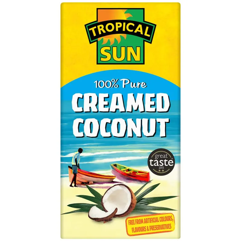 Tropical Sun Creamed Coconut, 1x200g
