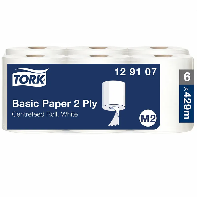 Tork White Centrefeed Roll, 1x6