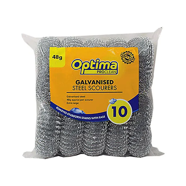 Optima Heavy Duty Steel Scourer, 10x48g