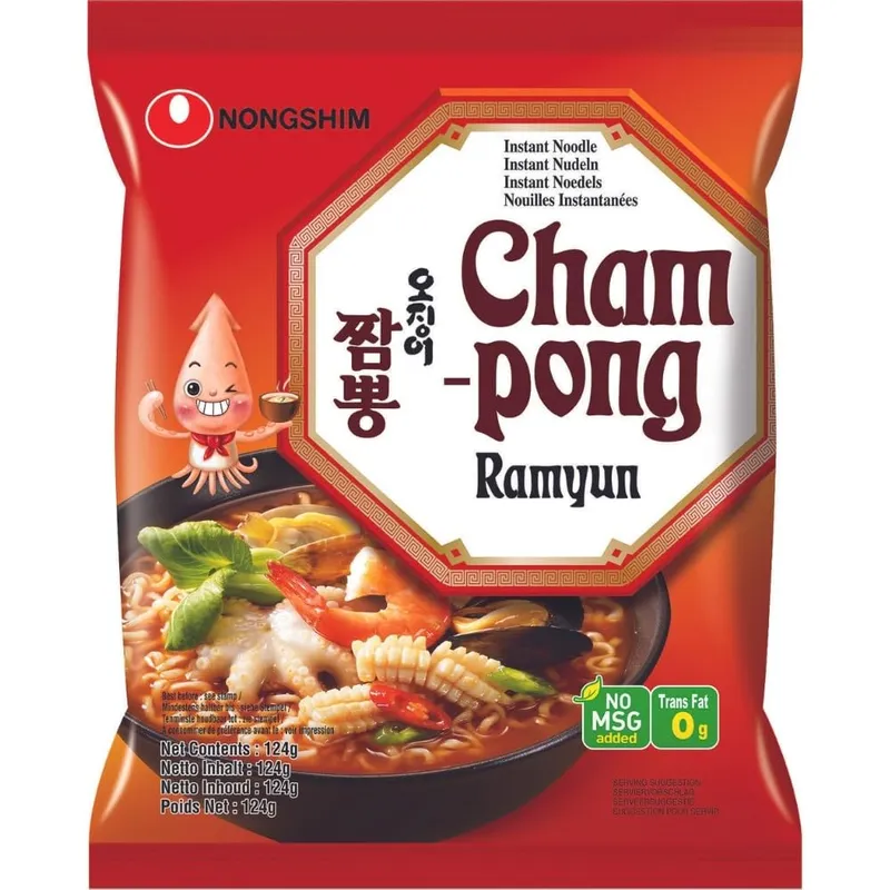 Nongshim Champong Instant Noodles, 20x124g