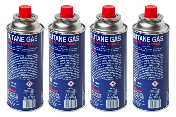 Butane Gas Cannisters, 1x4pcs