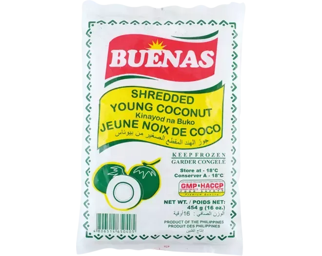 Buenas Frozen Shredded Young Coconut, 1x454g